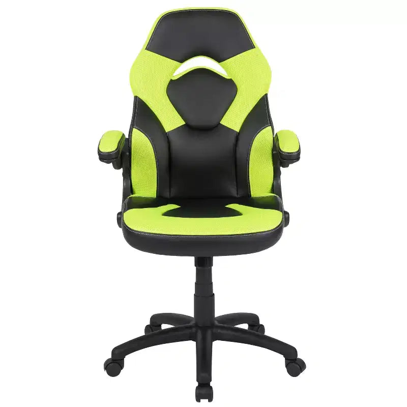 Flash Furniture X10 Sedia da Gaming Racing Ufficio Ergonomica per Computer PC Girevole Regolabile con Braccioli Ribaltabili