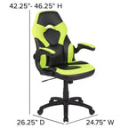 Flash Furniture X10 Sedia da Gaming Racing Ufficio Ergonomica per Computer PC Girevole Regolabile con Braccioli Ribaltabili