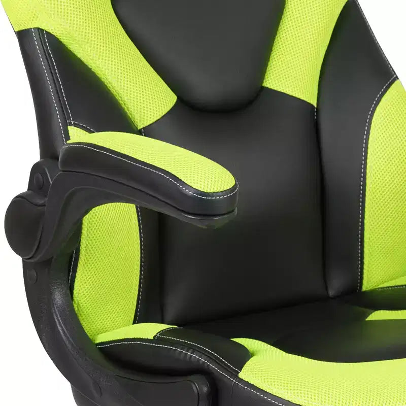 Flash Furniture X10 Sedia da Gaming Racing Ufficio Ergonomica per Computer PC Girevole Regolabile con Braccioli Ribaltabili