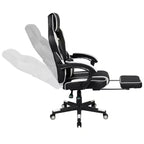 Bureau de jeu Flash Furniture avec porte-gobelet/crochet pour casque et chaise de jeu avec dossier inclinable/accoudoirs et repose-pieds