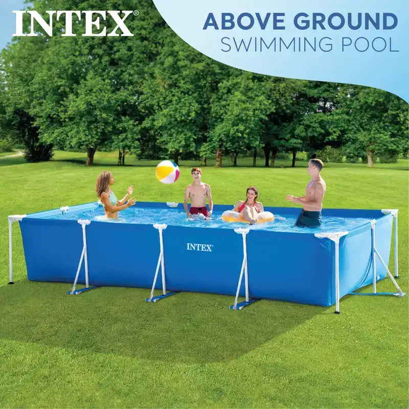 Piscine hors-sol rectangulaire Intex 4,27m x 84cm pour jardin avec filtre