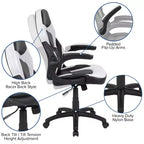 Ensemble bureau de jeu et chaise Emma et Oliver avec porte-gobelet, support pour casque et support pour écran