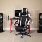 Ensemble de jeu Emma et Oliver – Support de bureau pour casque et gobelet et fauteuil inclinable avec repose-pieds