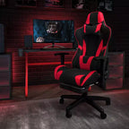 Ensemble bureau Emma et Oliver - Bureau gaming, porte-gobelet, support casque et fauteuil inclinable