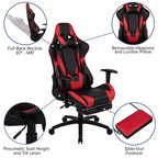 Ensemble bureau Emma et Oliver - Bureau gaming, porte-gobelet, support casque et fauteuil inclinable