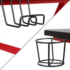Ensemble bureau Emma et Oliver - Bureau gaming, porte-gobelet, support casque et fauteuil inclinable