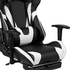 Ensemble bureau Emma et Oliver - Bureau gaming, porte-gobelet, support casque et fauteuil inclinable