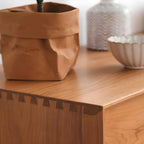 Commode contemporaine extra large à 9 tiroirs en pin brun