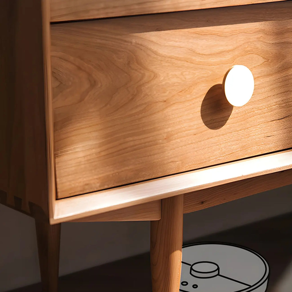 Commode contemporaine extra large à 9 tiroirs en pin brun