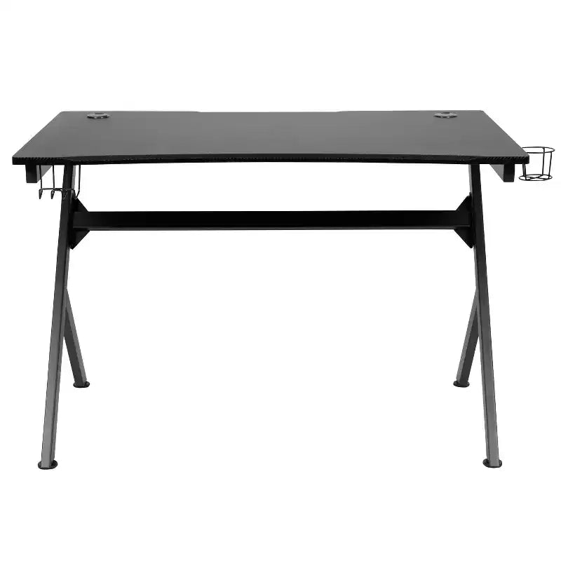 Bureau de jeu Flash Furniture 45,25 x 29 Table d'ordinateur Station de travail de joueur avec support de casque et 2 trous de gestion des câbles