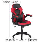 Ensemble bureau de jeu et chaise de course Flash Furniture avec porte-gobelet, crochet pour casque et tapis de souris amovible – 2 trous de gestion des câbles