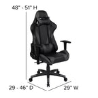 Ensemble bureau de gaming et fauteuil de gaming inclinable Flash Furniture avec porte-gobelet, support pour casque et 2 trous passe-câbles