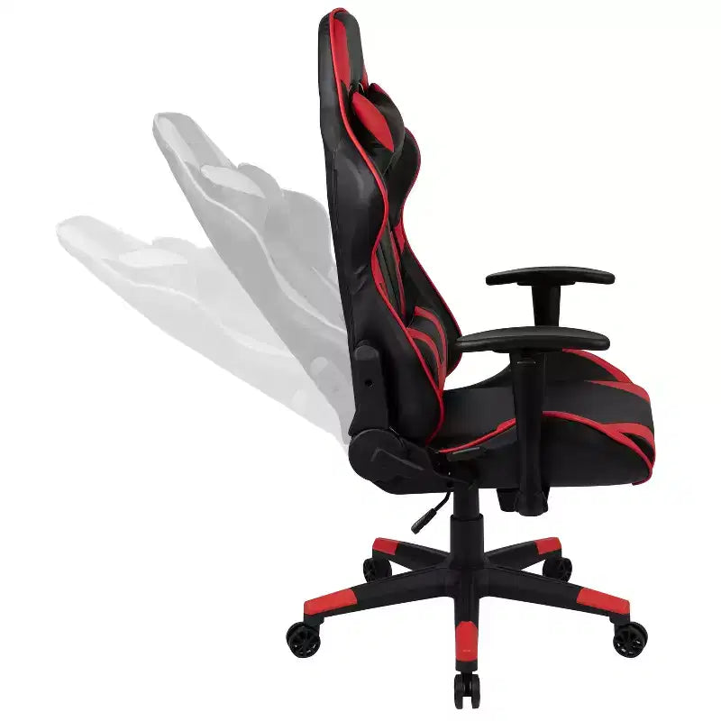 Ensemble bureau de gaming et fauteuil de gaming inclinable Flash Furniture avec porte-gobelet, support pour casque et 2 trous passe-câbles