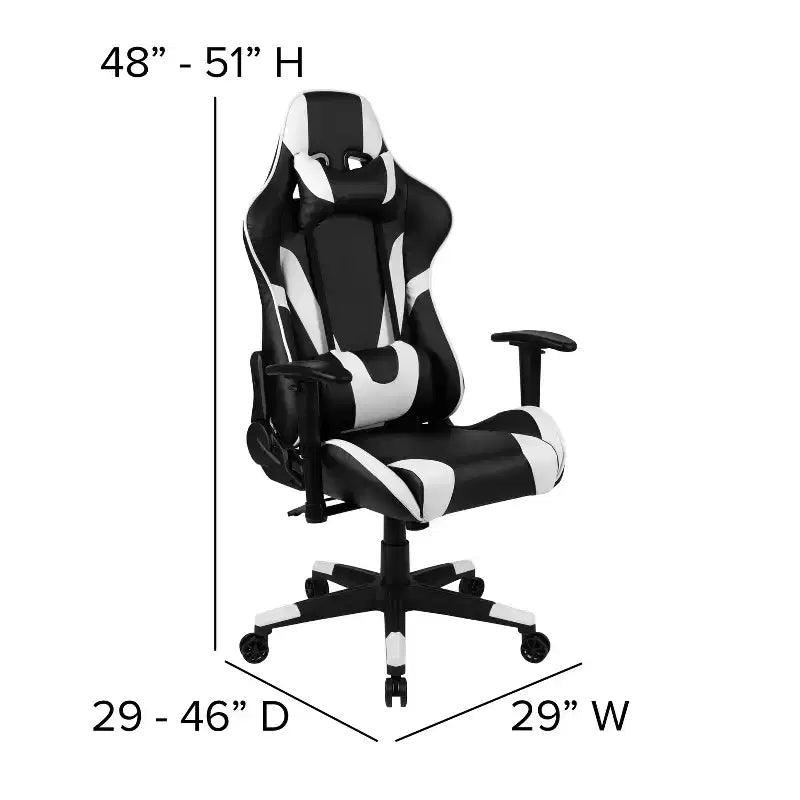 Ensemble bureau de gaming et fauteuil de gaming inclinable Flash Furniture avec porte-gobelet, support pour casque et 2 trous passe-câbles