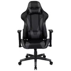 Sedia da gaming ergonomica da corsa Emma e Oliver con schienale completamente reclinabile in similpelle rossa