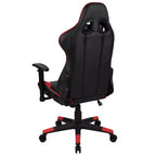 Sedia da gaming ergonomica da corsa Emma e Oliver con schienale completamente reclinabile in similpelle rossa