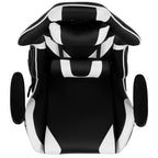 Sedia da gaming ergonomica da corsa Emma e Oliver con schienale completamente reclinabile in similpelle rossa