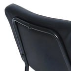 Tabourets de bar/comptoir bas en cuir noir pour cuisine