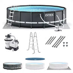 Intex Ultra XTR Frame 14' x 42 Round Above Ground Outdoor Swimming Pool Set