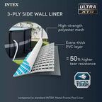 Piscine hors sol ronde Intex Ultra XTR Frame de 4,27 m x 1,07 m