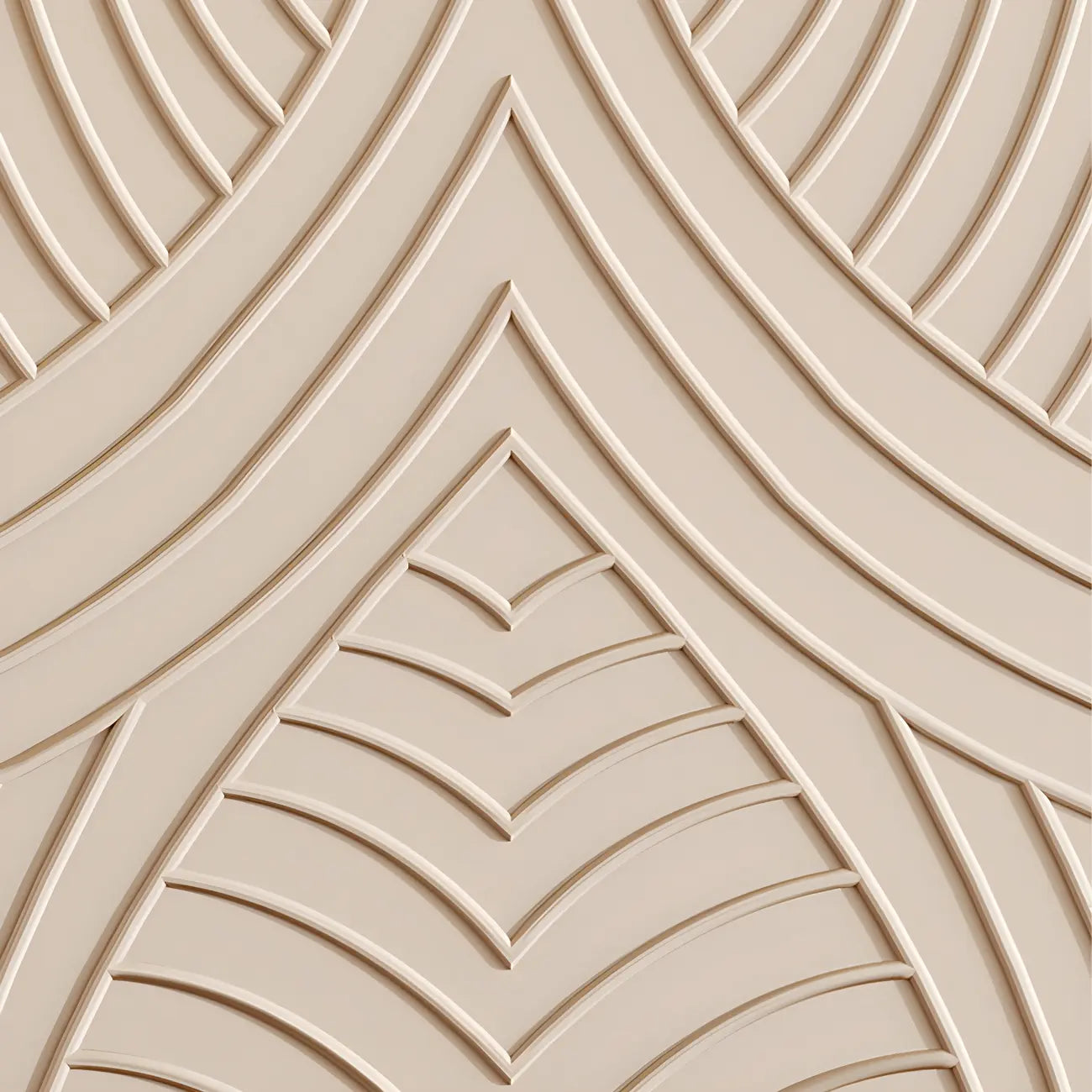 Commode glamour en bois blanc aux lignes saillantes et tiroirs à fermeture douce