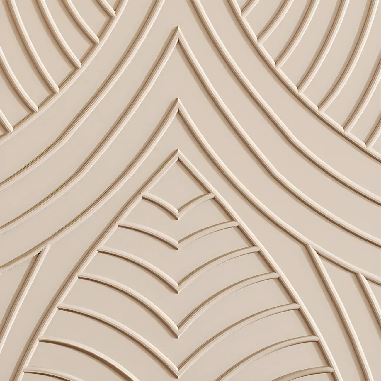 Commode glamour en bois blanc aux lignes saillantes et tiroirs à fermeture douce