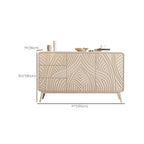 Commode glamour en bois blanc aux lignes saillantes et tiroirs à fermeture douce