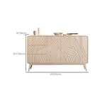 Commode glamour en bois blanc aux lignes saillantes et tiroirs à fermeture douce