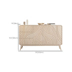 Commode glamour en bois blanc aux lignes saillantes et tiroirs à fermeture douce