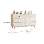 Commode classique en bois blanc avec poignées et tiroirs en métal