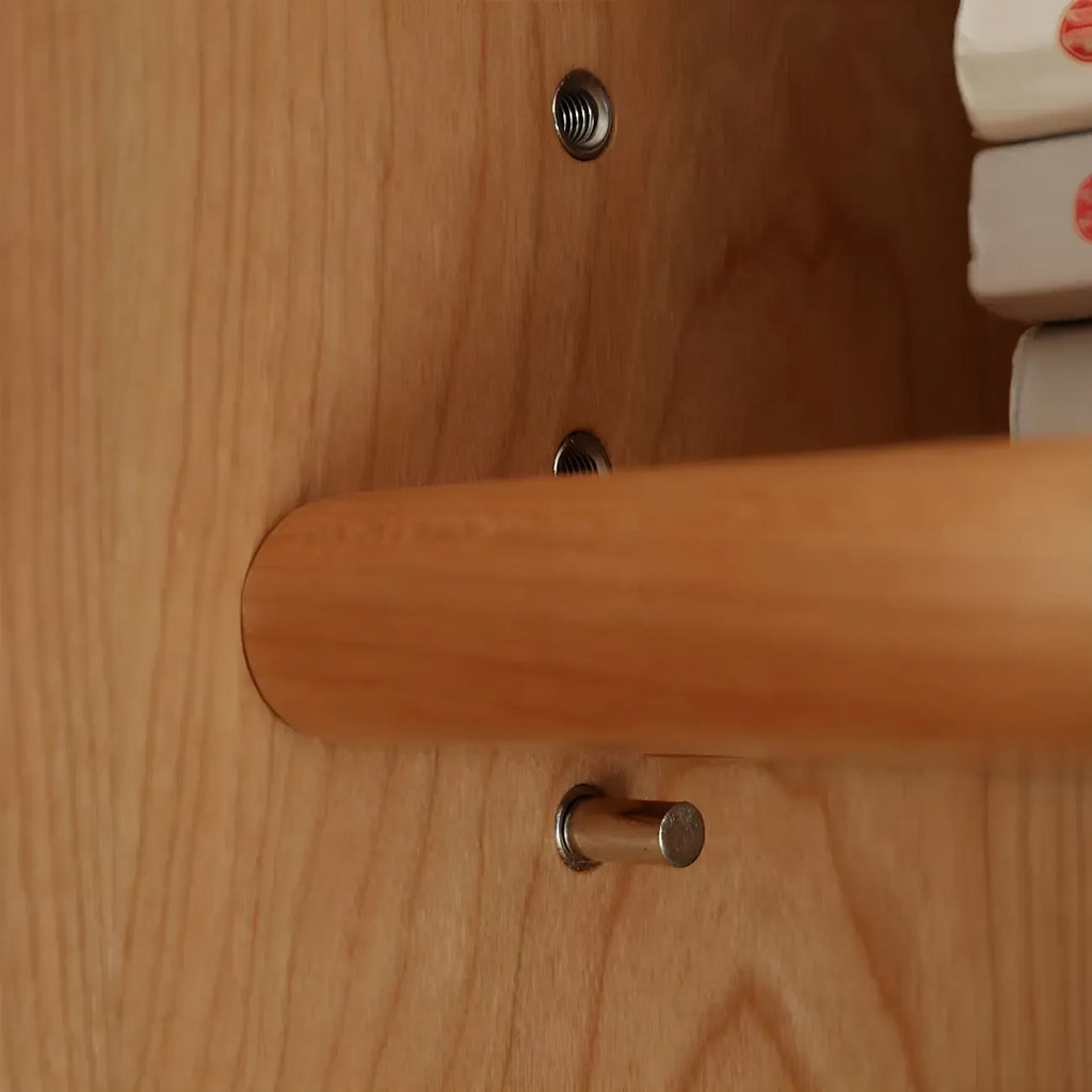 Vetrina in Legno di Ciliegio con Anta in Vetro e Ripiani Regolabili