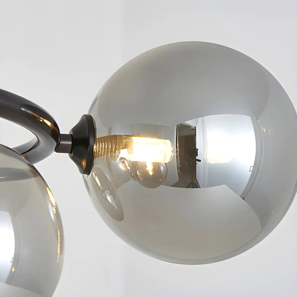 Suspensions artistiques modernes en verre globe pour îlot de cuisine