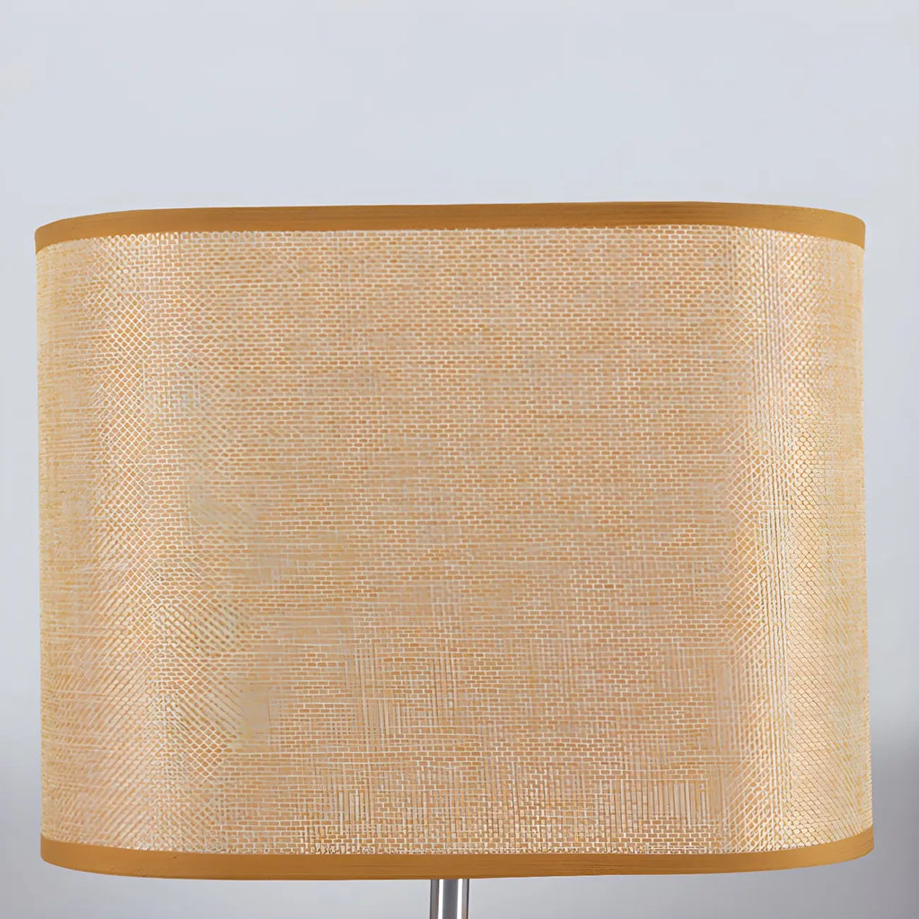 Lampe de chevet LED en bois avec abat-jour en tissu