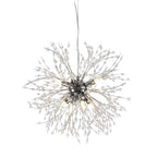 Lampadario Sputnik moderno regolabile con cristalli dorati a esplosione