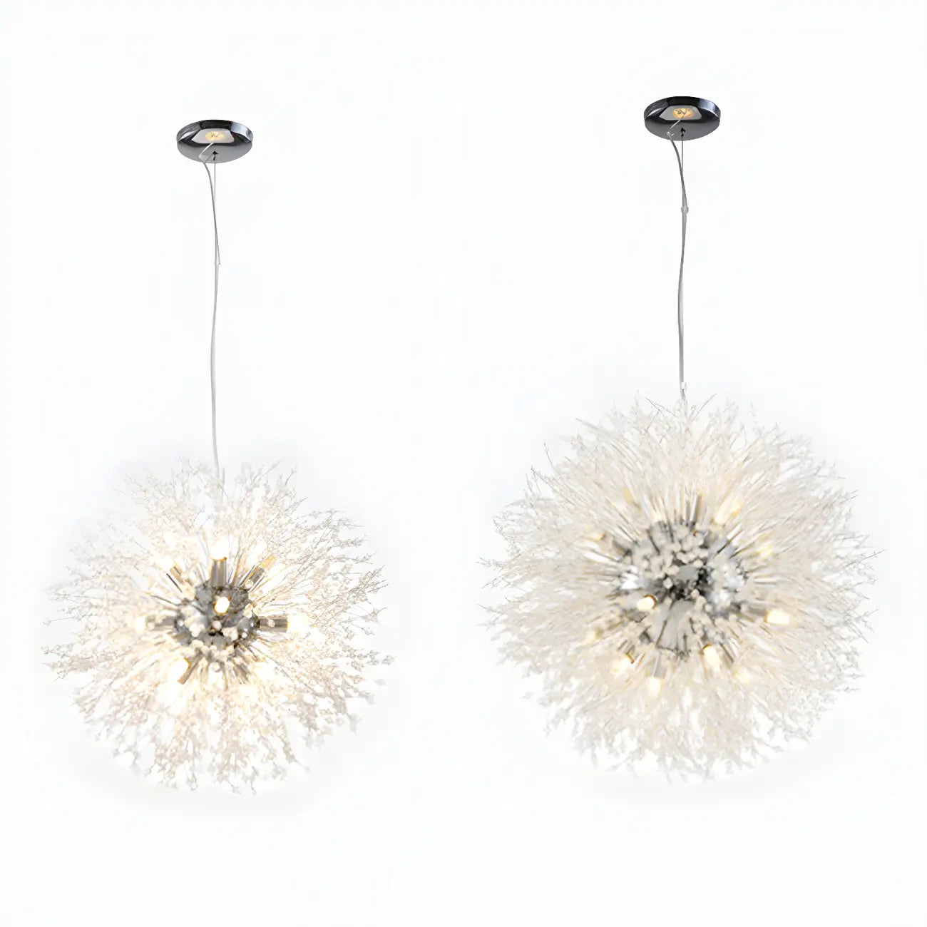 Lampadario Sputnik moderno regolabile con cristalli dorati a esplosione