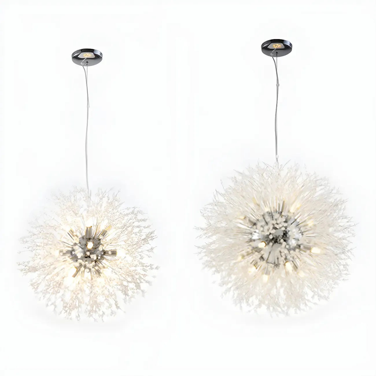 Lampadario Sputnik moderno regolabile con cristalli dorati a esplosione
