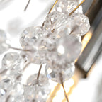 Lampadario Sputnik moderno regolabile con cristalli dorati a esplosione