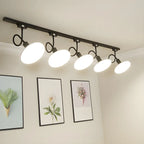 Faretto a binario LED moderno a 5 luci con testine regolabili
