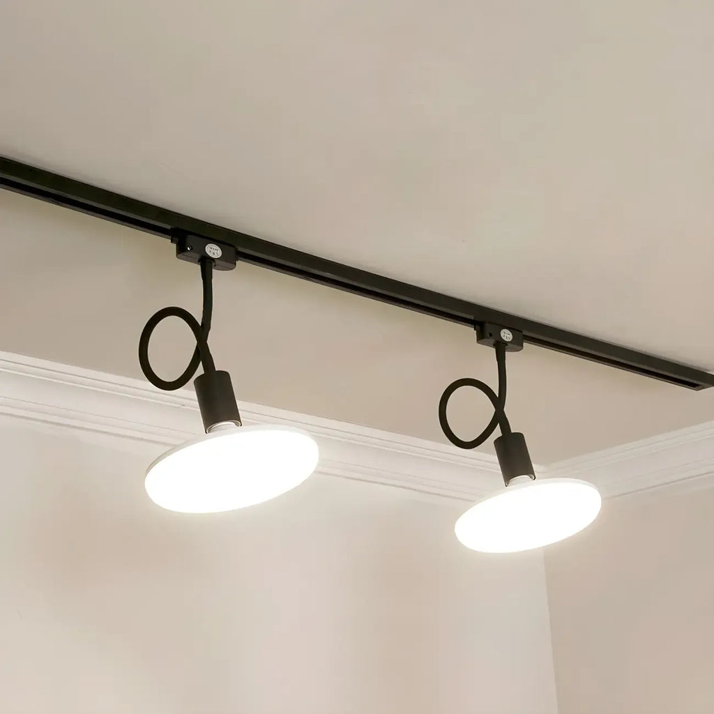 Faretto a binario LED moderno a 5 luci con testine regolabili