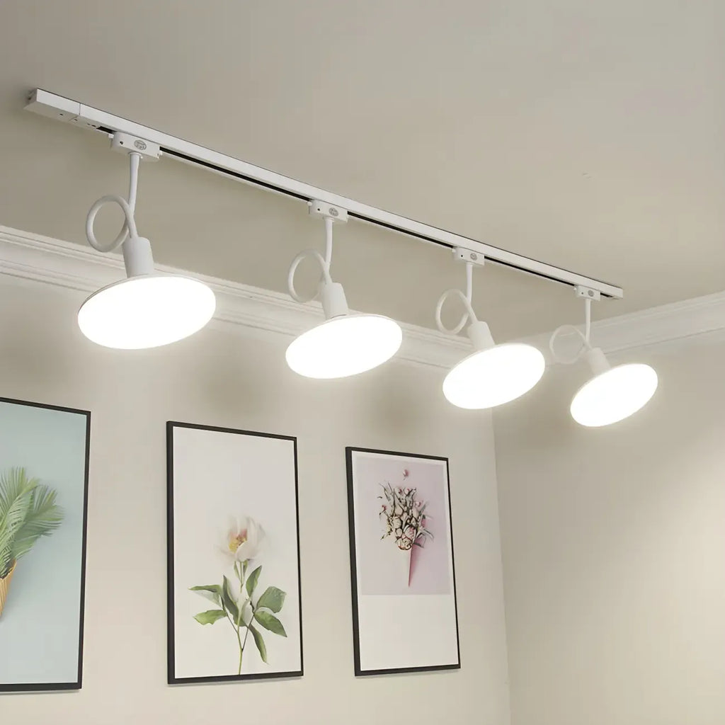 Faretto a binario LED moderno a 5 luci con testine regolabili