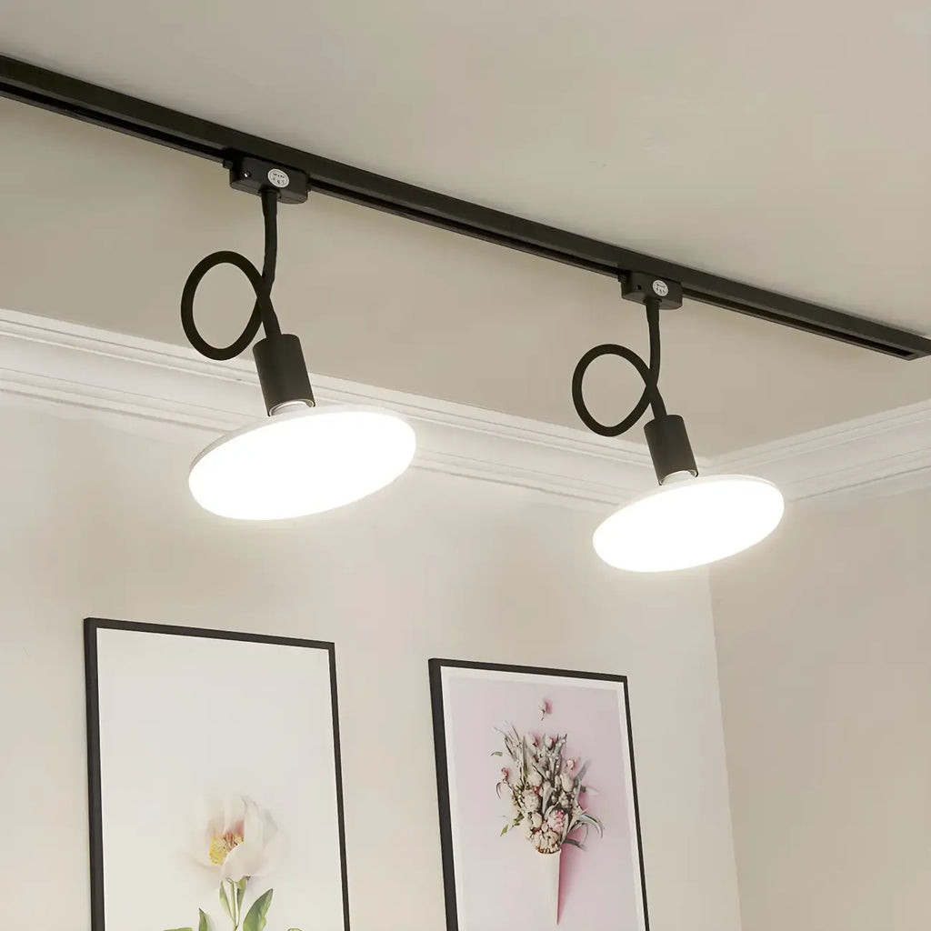 Faretto a binario LED moderno a 5 luci con testine regolabili
