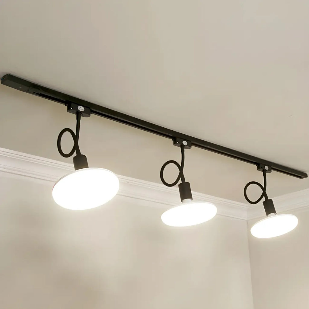Faretto a binario LED moderno a 5 luci con testine regolabili