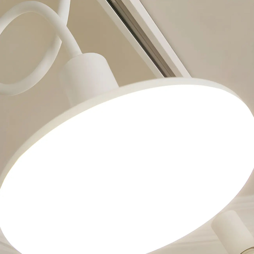 Faretto a binario LED moderno a 5 luci con testine regolabili
