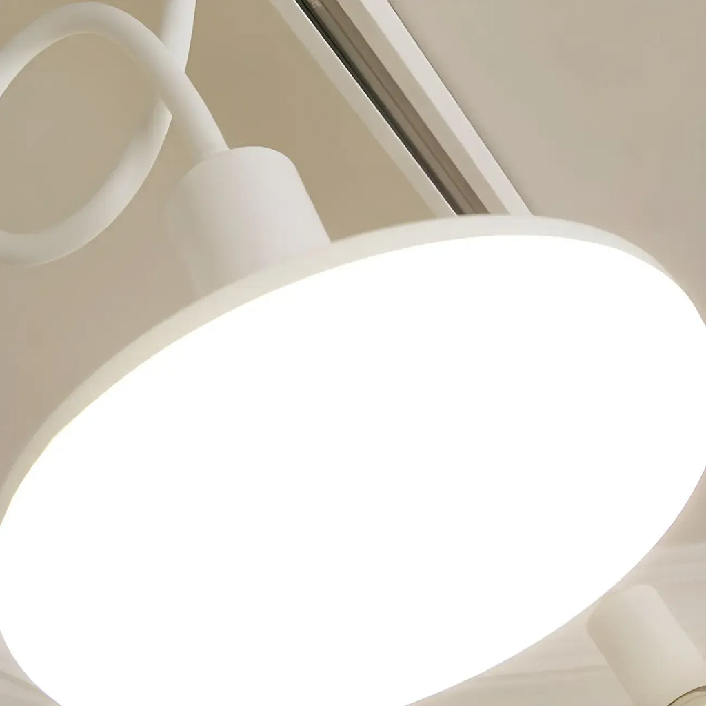 Faretto a binario LED moderno a 5 luci con testine regolabili