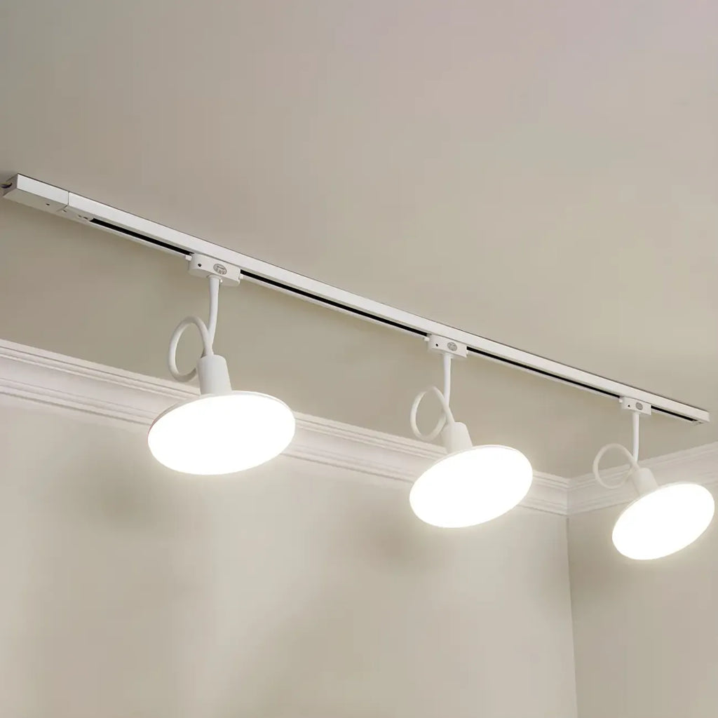 Faretto a binario LED moderno a 5 luci con testine regolabili