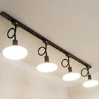 Faretto a binario LED moderno a 5 luci con testine regolabili