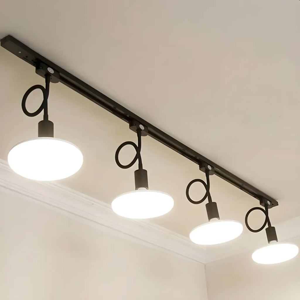 Faretto a binario LED moderno a 5 luci con testine regolabili