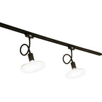 Faretto a binario LED moderno a 5 luci con testine regolabili
