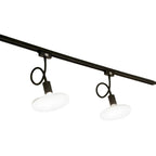 Faretto a binario LED moderno a 5 luci con testine regolabili