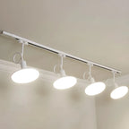 Faretto a binario LED moderno a 5 luci con testine regolabili